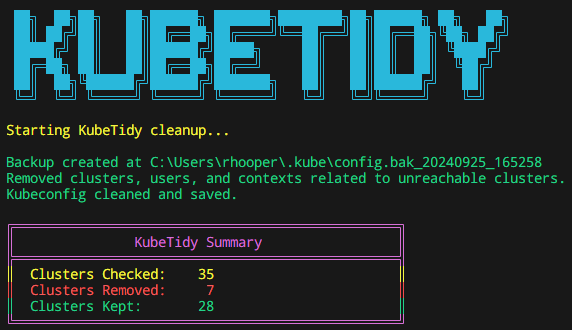 KubeConfig cleanup